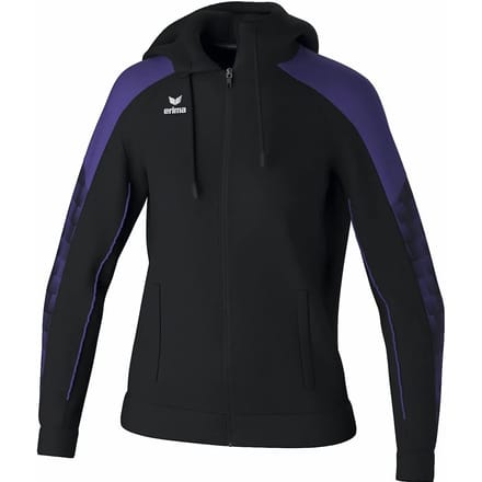 Erima Evo Star Trainingsjack Met Capuchon Dames - Zwart / Paars | Maat: 44