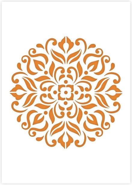 QBIX Mandala Sjabloon A4 Formaat Kunststof - Uitsnede diameter 18cm