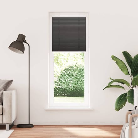 vidaXL - Plissé - rolgordijn - 80x200 - cm - stofbreedte - 79,4 - cm - polyester - zwart