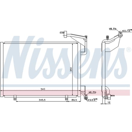 Condensator, airconditioning NISSENS 940285