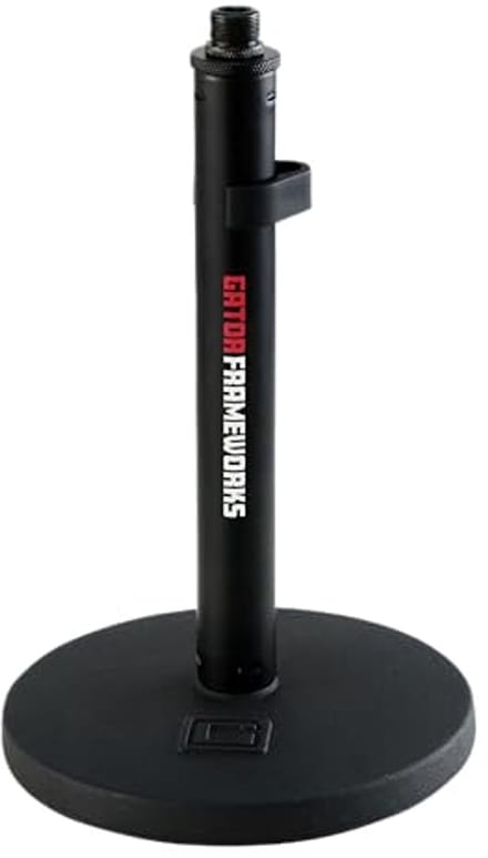 Desktop Microfoonstatief met Vaste Hoogte en Ronde Basis