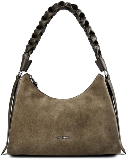 Coccinelle Boheme Suede Bimaterial - Schoudertas 30 cm (fango/fango)