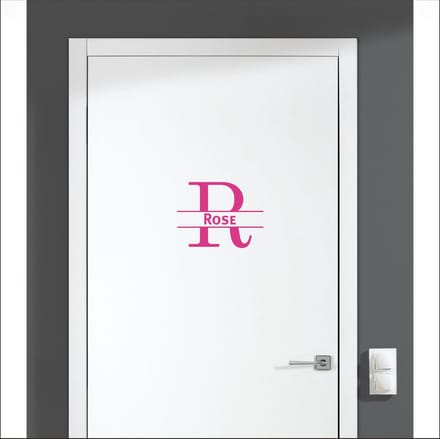 Deursticker Met Naam -  Rose - Roze
