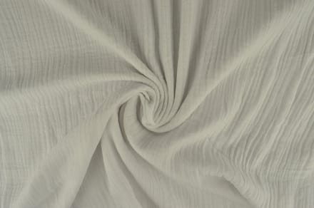 10 meter double gauze - Wit - 100% katoen