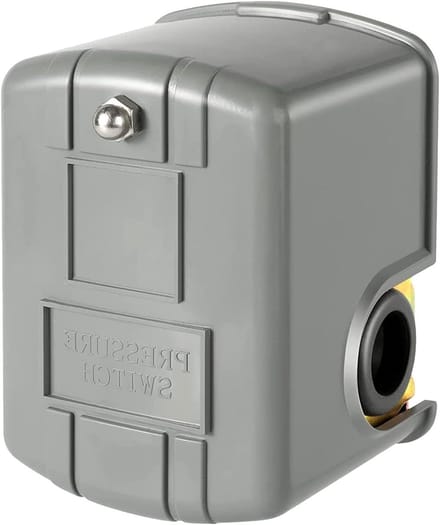 Drukschakelaar Waterpomp - Drukregelaar Pomp - Waterdruk Regelen - Verstelbaar Differentieel - 40-60 Psi - Grijs