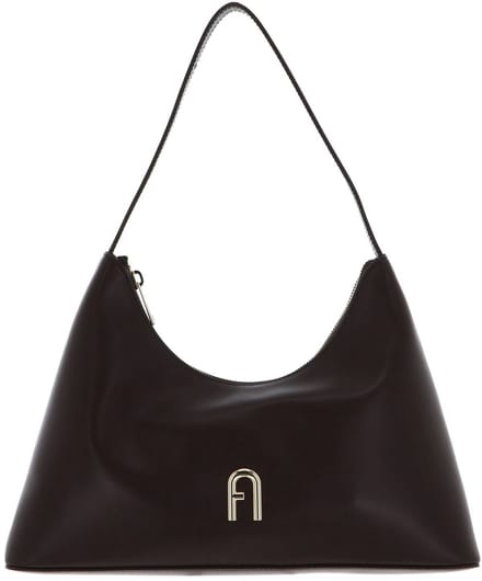 FURLA Leren schoudertas avondtas Diamante Mini Shoulder Bag Espresso donkerbruin