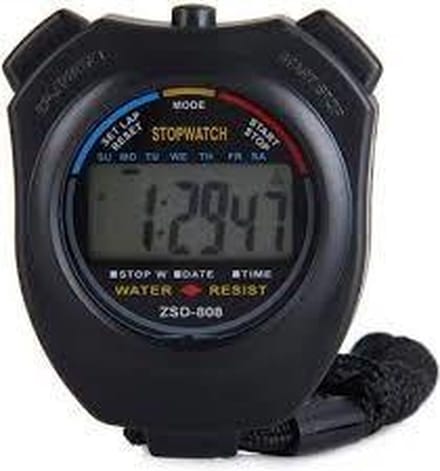 Stopwatch - Grote Display - Zwart   bluk verp