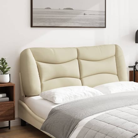 vidaXL - Hoofdbordkussen - "Hvar" - 120 - cm - stof - crèmekleurig