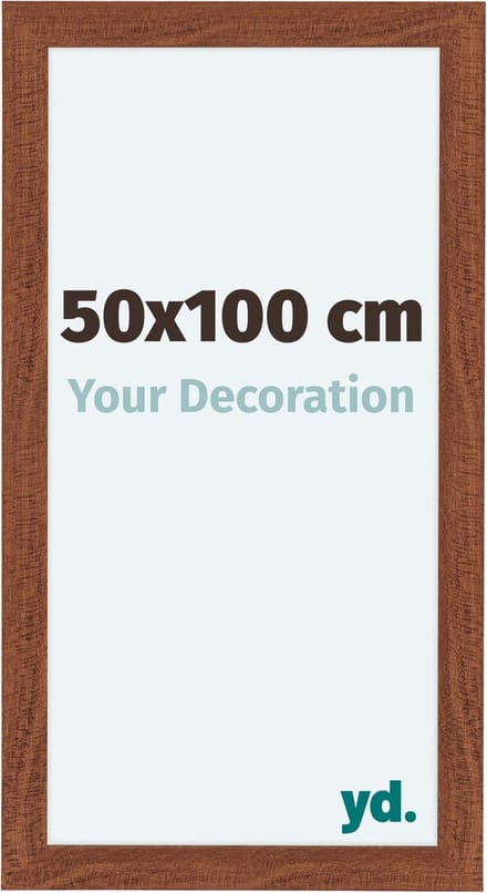 Your Decoration - Fotolijst 50x100 cm - MDF - Walnoot - Como