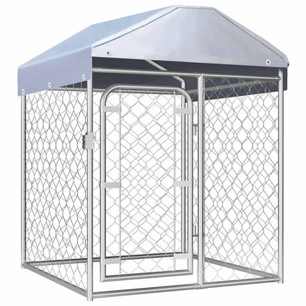 vidaXL - Hondenkennel - voor - buiten - met - dak - 100x100x125 - cm