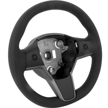Zwart Stuur met Knop Leer Auto Modificatie Vervanging Stuur gray