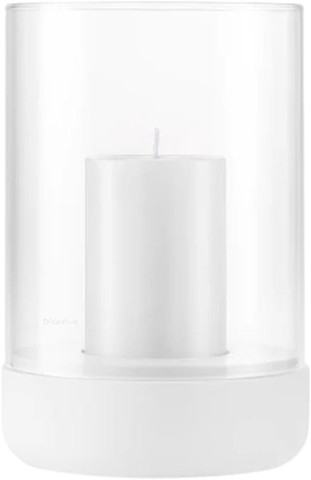 Blomus CALMA Windlicht - H 22,5 cm, Ø 15 cm (L) -Lily White