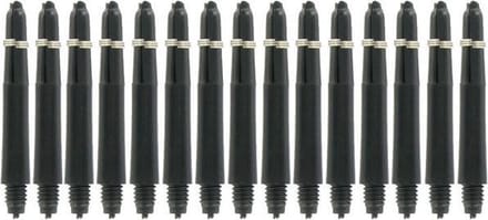 BULL'S Nylon shaft kort + Ring - Zwart (5 stuks)
