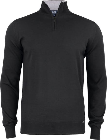 Cutter & Buck Everett HZ Sweater Heren 355420 - Zwart - L