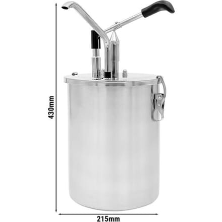 GGM Gastro Saucen-/ Dosierspender - 8 Liter - mit Behälter & einstellbarer Dosierung