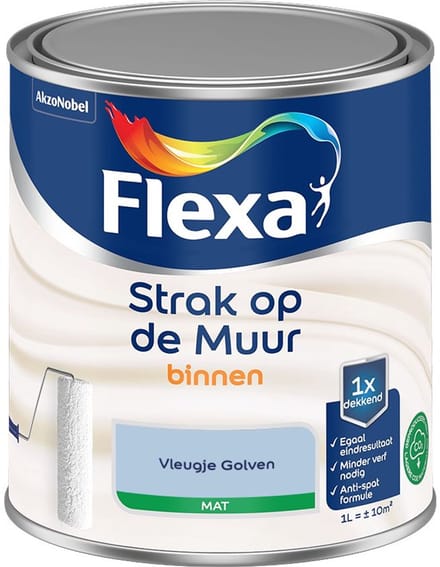 Flexa - Strak Op De Muur Binnen Mat - Vleugje Golven - Mengverf - 1 L
