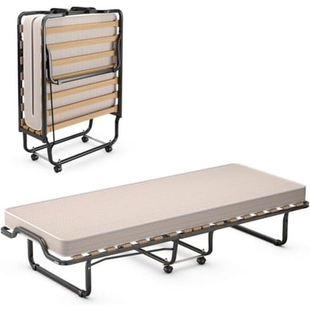 Coast Italiaans Opklapbaar Logeerbed met Matras – 200 x 90 x 41 cm – Beige