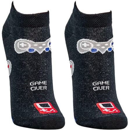 Grappige sokken | Sneakersokken | Thema: Gaming | Maat: 36-41 / 42-47 | 2 Paar