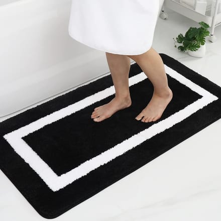 Olanly Badmat Antislip - Badkamermat - Absorberende Badmat - Douchemat - 61x120cm - Zwart