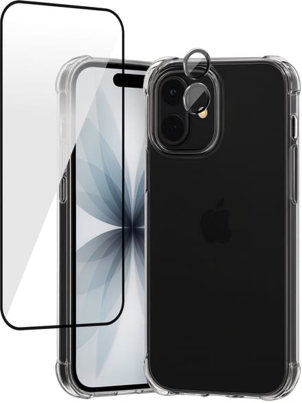 Hoesje geschikt voor iPhone 17 - Screenprotector Volledig Dekkend Glas & Camera Protector - Shockproof Transparant