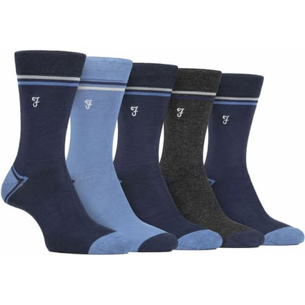 5-Pack Heren Bamboo Felgekleurde Gestreepte Sokken