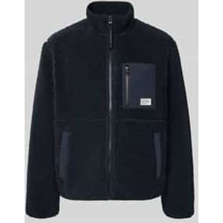 Regular fit teddy- / imitatiebontjack met borstpaspelzakken