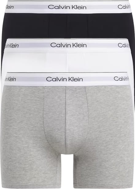 Calvin Klein Icon Cotton Stretch Boxer briefs (3-pack) - heren boxers extra lang - zwart - grijs - wit