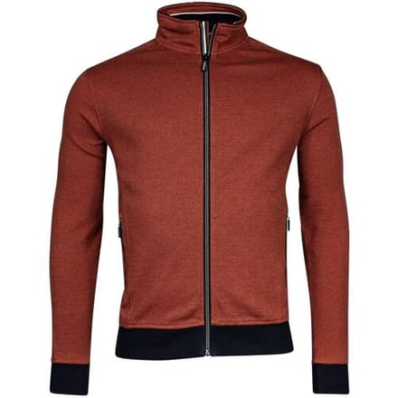 Baileys Vest Sweat Cardigan Zip Two-Tone Jacquard Interlock Burnt Ochre / male