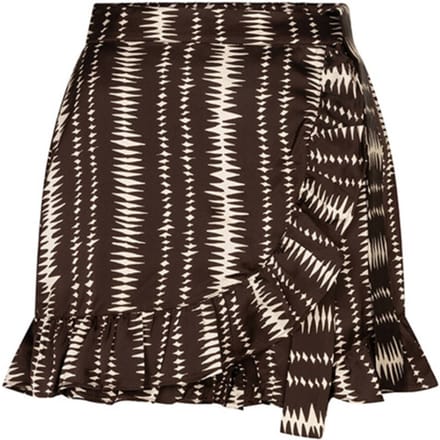 Lofty Manner Broek Short Jazzy Rf31 1 214 Brown Stripe Print Dames Maat - S