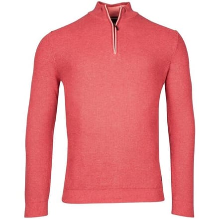 Baileys Trui Half Zip Structure Knit Dark Cerise / male