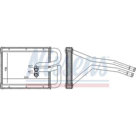 Warmtewisselaar, interieur verwarming NISSENS 77642