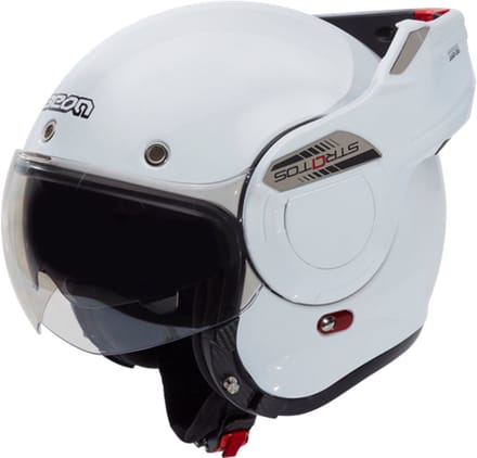 BEON B707 Stratos Motorhelm - M - Systeemhelm met Zonnevizier - 180º Verstelbare integraalhelm - Jethelm - Wit