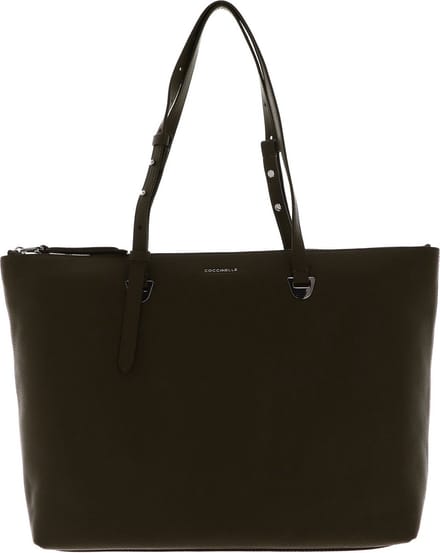 COCCINELLE Leren Schoudertas Lea Large Shoulderbag Loden Kaki