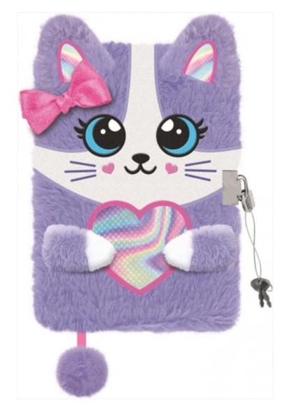 Tagebuch Plüsch "PREMIUM Lovely Cat", DIN A 5, 96 Seiten