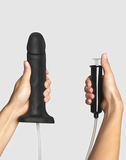 Strap-on-Me - Squirting Cum Dildo - Realistiche Spuitende Dildo - Zwart