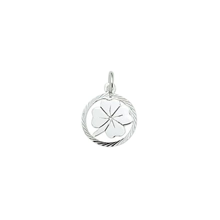 zilver gerhodineerd hanger klavertje gediamanteerd 1323409