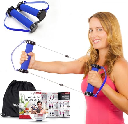 Total Body Workout Kit - Fitness Set - Thuis Trainen - Lichtgewicht en Draagbaar - Compact Formaat - Blauw