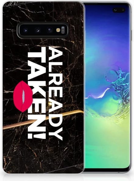Samsung Galaxy S10 Plus Siliconen hoesje met naam Already Taken Black