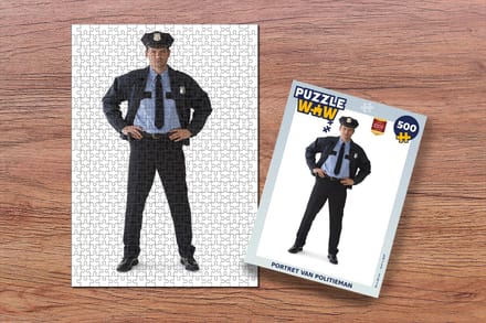 Puzzel Portret van politieman - Legpuzzel - Puzzel 500 stukjes