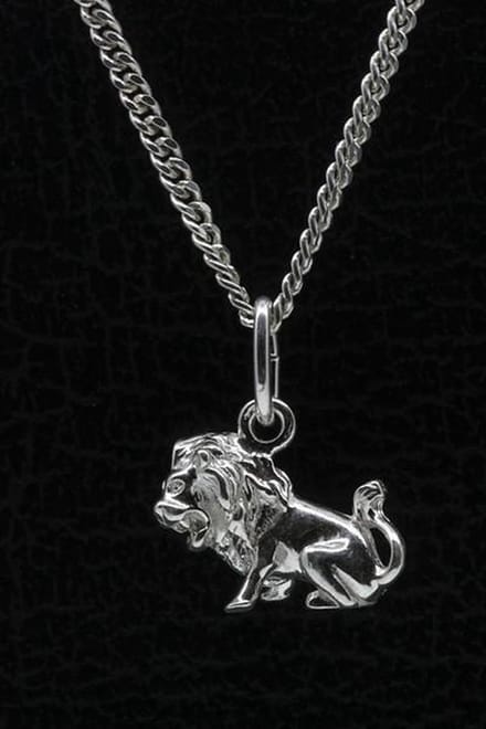 Zilveren Sterrenbeeld Leeuw ketting hanger - klein