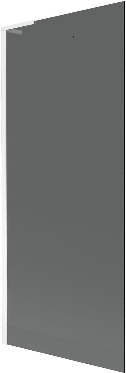 Mexen Next L badscherm 1-deurs 80 x 150 , grafiet, wit - 895-080-000-03-40-20