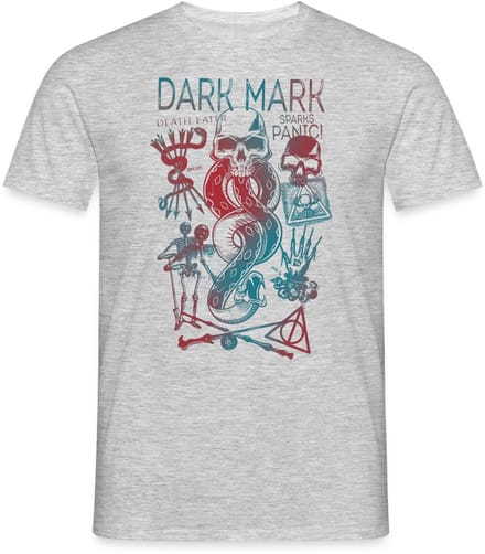 Harry Potter Duistere Teken & Gruzielement Ontwerp T-Shirt Heren