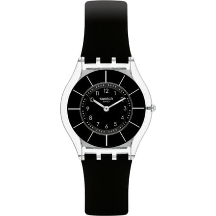 Swatch BLACK CLASSINESS AGAIN Kernhorloge SS08K103, Transparant