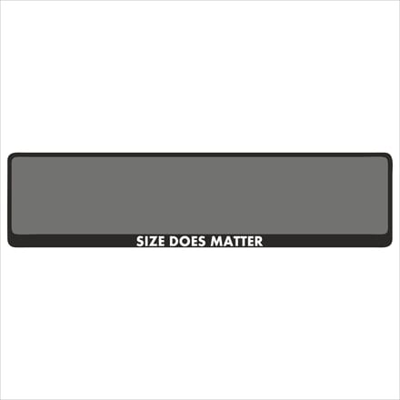 Kentekenplaathouder - Auto - Met Tekst - Size does matter - Voor Kentekenplaat 520x110mm