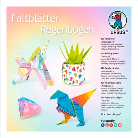Vouwvellen "Rainbow Collection"