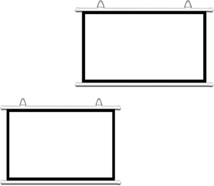 Projectiescherm - Haakscherm - Filmavond Thuis - Kreukvrij - 60 inch - Wit