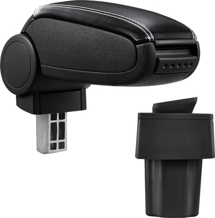 Armsteun-Opel Astra G-1998-2004-kunstleer-zwart+wit stiksel