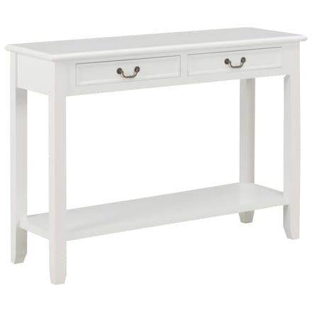vidaXL - Wandtafel - 110x35x80 - cm - hout - wit