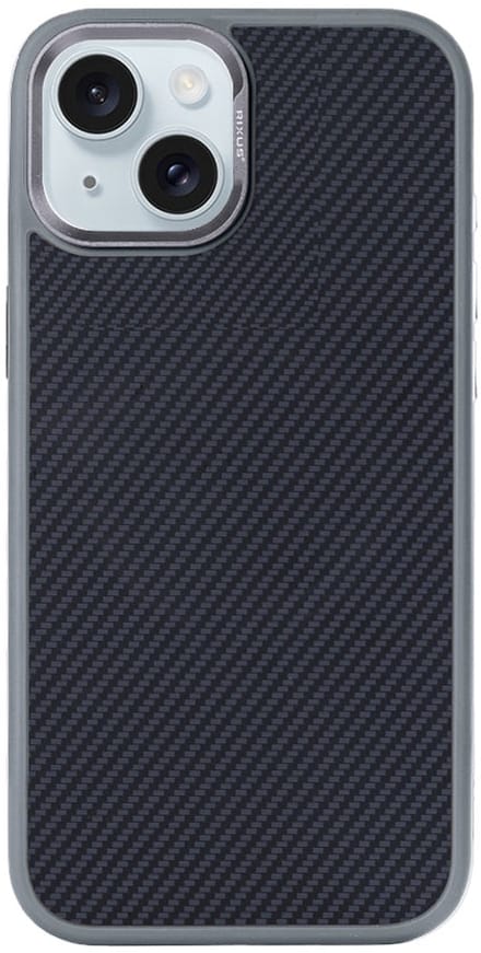 Rixus Mag Carbon With MagSafe For Apple iPhone 14 Titanium Grey