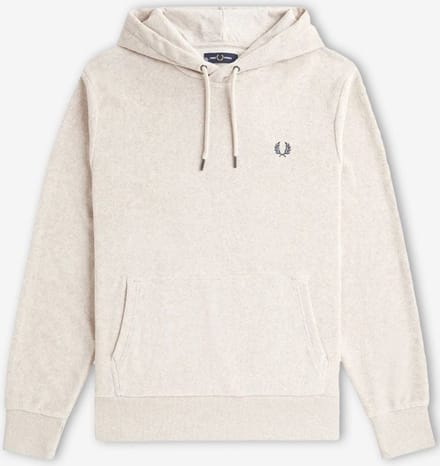 Fred Perry Towelling Crewneck Hoodie Porridge Marl